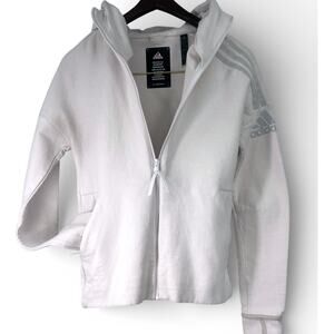 Adidas | S | Z.N.E. Full-Zip Hoodie white full zip sweatshirt jacket women's